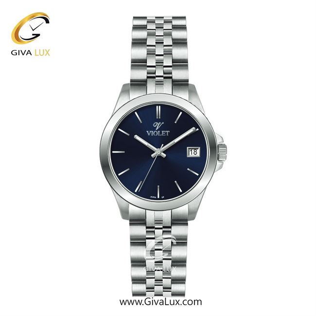 ساعت مچی اورجینال مردانه ویولت VIOLET نقره ای | نقره ای| سرمه ای| کد رفرنس 0555